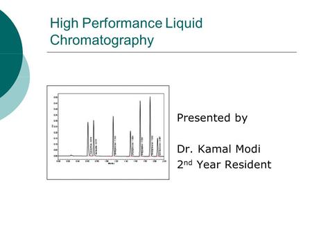 High Performance Liquid Chromatography Presented by Dr. Kamal Modi 2 nd Year Resident.