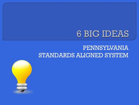 PENNSYLVANIA STANDARDS ALIGNED SYSTEM.  HISTORICAL CONTEXT IS NEEDED TO COMPREHEND TIME AND SPACE Why is time and space important to the study of history?