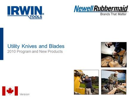 MRO Image Utility Knives and Blades 2010 Program and New Products Version.