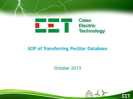 SOP of Transferring PecStar Database October 2013.