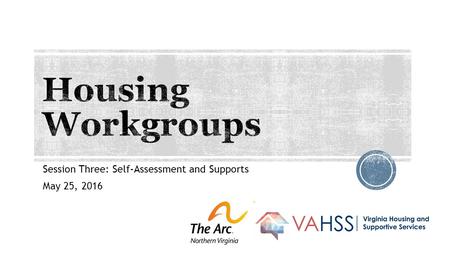 Session Three: Self-Assessment and Supports May 25, 2016.