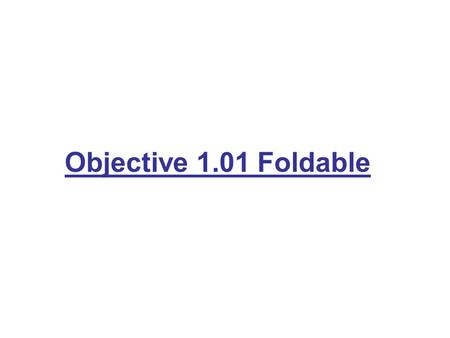 Objective 1.01 Foldable. Strict & Loose Interpretation of the U.S. Constitution Different opinions or points of view about what portions of the Constitution.