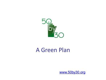 A Green Plan. Who is 50 by ‘30? Manitoba Environmental Industries Association (MEIA) Key participants: o MEIA o University of Manitoba.