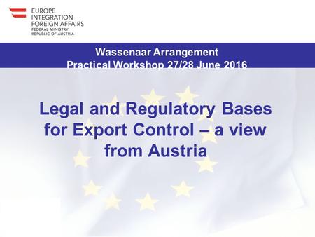 A project implemented by BAFA This project is funded by the EU This project is funded by the German Federal Foreign Office Legal and Regulatory Bases for.