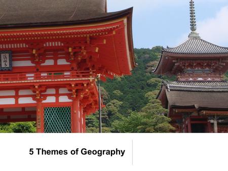 5 Themes of Geography. Location: Position on the Earth’s Surface Location consists of two ways of describing the position of people and places on the.