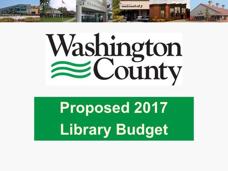 Proposed 2017 Library Budget. Mission Inspire curiosity. Champion innovation. Spark opportunity. 2.