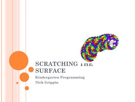 SCRATCHING THE SURFACE Kindergarten Programming Nick Grippin.