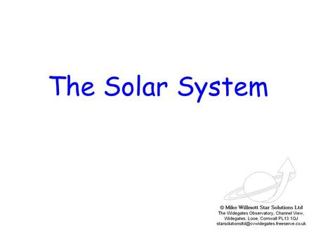 The Solar System. The problem with this nice picture is that it seems to suggest:- - The spacing between the planets is roughly the same !! - Jupiter’s.