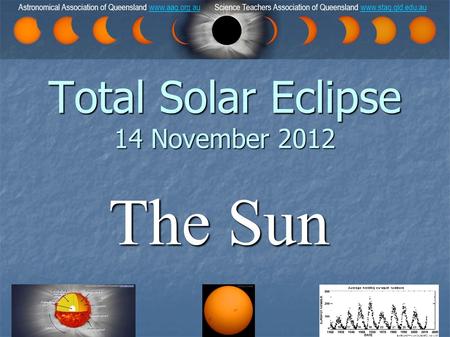 Total Solar Eclipse 14 November 2012 The Sun Astronomical Association of Queensland  Science Teachers Association of Queensland