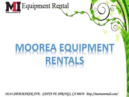 Moorea Equipment Rentals provides a wide range of blasting and coating equipment for rent for the specialized construction and industrial coating markets.