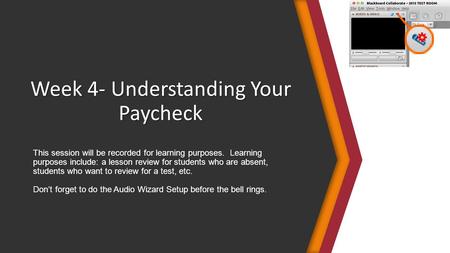 This session will be recorded for learning purposes. Learning purposes include: a lesson review for students who are absent, students who want to review.