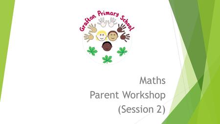 Maths Parent Workshop (Session 2). Aims of the Workshops To raise standards in maths by working closely with parents. To provide parents with a clear.