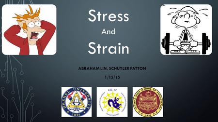 ABRAHAM LIN, SCHUYLER PATTON 1/15/15 Stress And Strain.