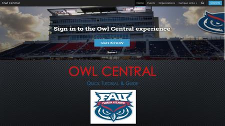 Extra URL:  works as well!www.fau.edu/getinvolved.