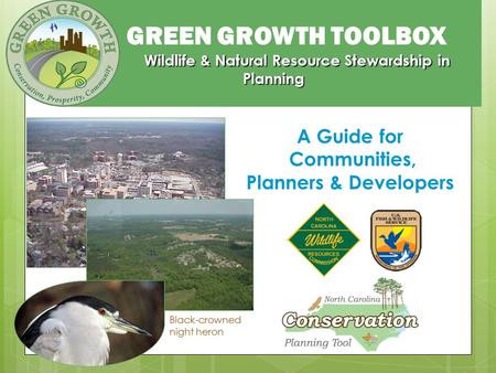 GREEN GROWTH TOOLBOX Wildlife & Natural Resource Stewardship in Planning Wildlife & Natural Resource Stewardship in Planning Black-crowned night heron.