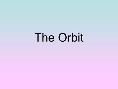 The Orbit. Anatomy: The Roof: frontal bone, lesser wing of sphenoid The Lateral wall: zygomatic, greater wing of sphenoid The floor: maxillary, zygomatic,