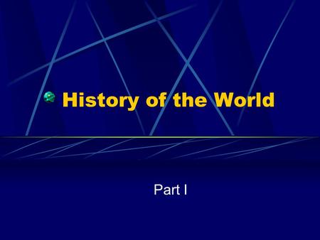 History of the World Part I. The Medieval Period From the collapse of the Roman empire to the Renaissance – roughly the seventh century to the middle.