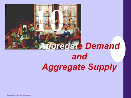 Copyright © 2004 South-Western Aggregate Demand and Aggregate Supply 10 C H A P T E R.