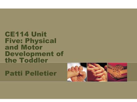 CE114 Unit Five: Physical and Motor Development of the Toddler Patti Pelletier.