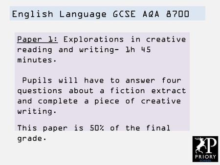 English Language GCSE AQA 8700