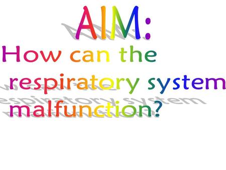 Pneumonia Infection and inflammation of the lungs Alveoli fill with fluids and mucus resulting in coughing and difficulty breathing Treatment: medication.