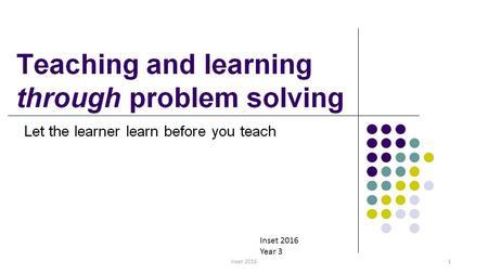 Inset 2016 Year 3 Inset 20161. Create this design using sticks: Remove 8 sticks to make 2 squares. Remove 8 sticks to make 3 squares. Remove 8 sticks.