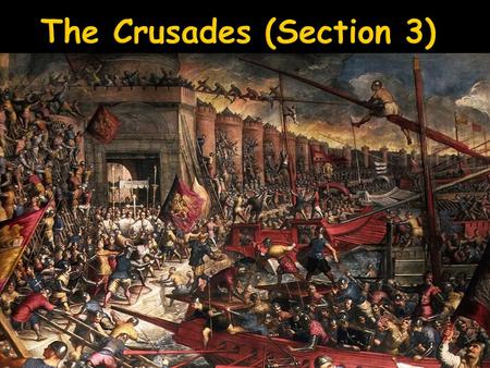  A long series or Wars between Christians and Muslims  They fought over control of Jerusalem which was called the Holy Land because it was the region.