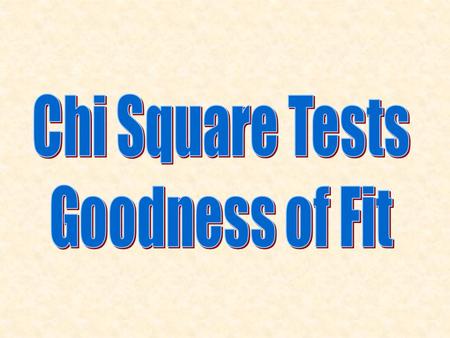 Goodness-of-Fit A test of whether the distribution of counts in one categorical variable matches the distribution predicted by a model is called a goodness-of-fit.