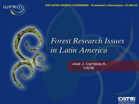 Regional Context 1.More competition & less resources More organizations doing forestry research, including some not typical “forestry” institutions 