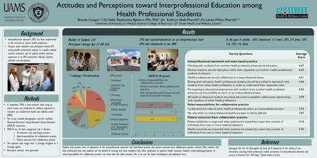 Results Conclusions Students had positive views of statements in the interprofessional teamwork and team-based practice and patient outcomes from collaborative.