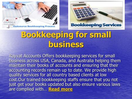 Bookkeeping For Small Business