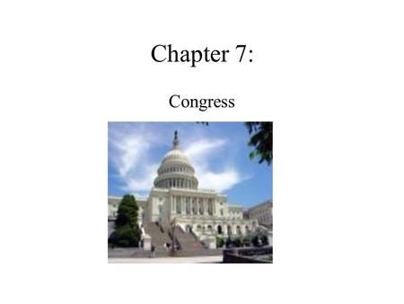 Chapter 7: Congress. Purposes of Congress Rule initiation Interest representation Rule application Rule Interpretation Constituency Service.