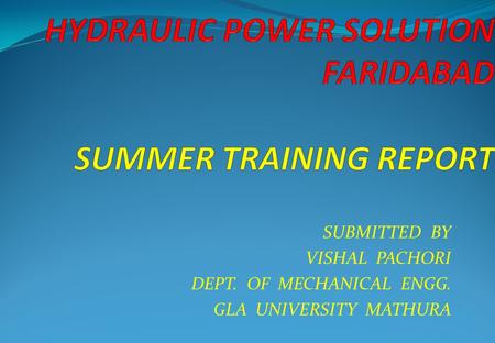 











HYDRAULIC POWER SOLUTION FARIDABAD, CNC SOLUTION BY VISHAL PACHORI