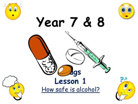 Year 7 & 8 Drugs Lesson 1 How safe is alcohol?. Learning Objective To explore the risks involved in drinking alcohol. PLTS Objective Team Workers To become.