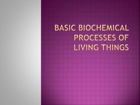  chemical processes that occur in living things.  Some examples of biochemical processes are:  DIGESTION (Hydrolysis)  SYNTHESIS of hormones, antibodies,