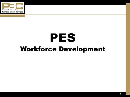 1 Objectives PES Workforce Development. 2 MISSION STATEMENT At Primoris Energy Services, we are committed to provide the highest quality pipeline services.