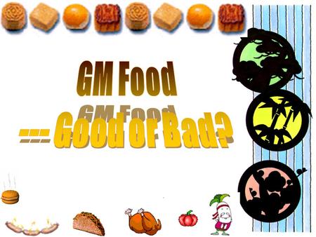 1.What is genetically modified food? 2.How can you tell the difference between ordinary food and GM food? 3.How much GM food is there in China? 4.What.