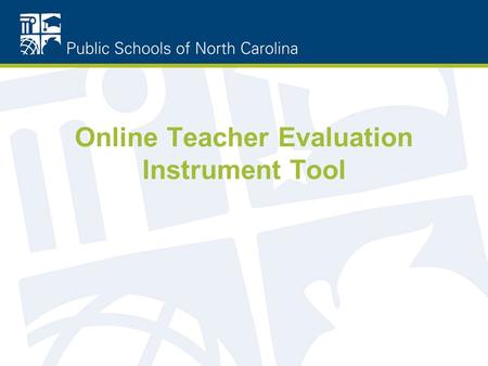 Online Teacher Evaluation Instrument Tool. Purpose Video.