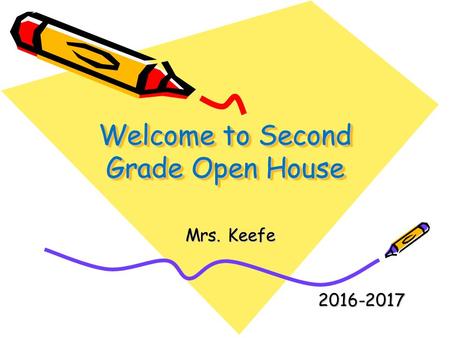 Welcome to Second Grade Open House Mrs. Keefe