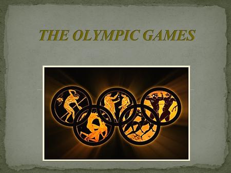 The Olympic Games have a very long history. But only one competition was at the 1 st Olympic Games. It was the run competition on a 200 meters distance.