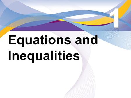 1 Equations and Inequalities. 1.2 Applications of Linear Equations.