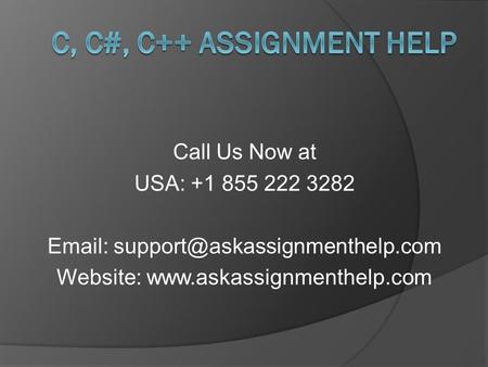 Call Us Now at USA: Website: