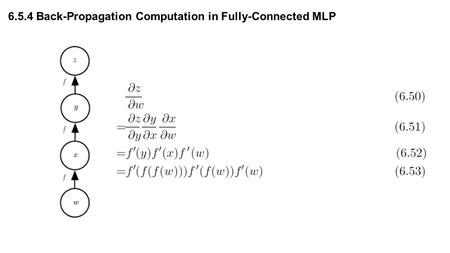 6.5.4 Back-Propagation Computation in Fully-Connected MLP.