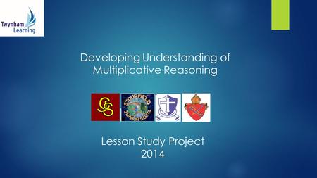 Developing Understanding of Multiplicative Reasoning Lesson Study Project 2014.