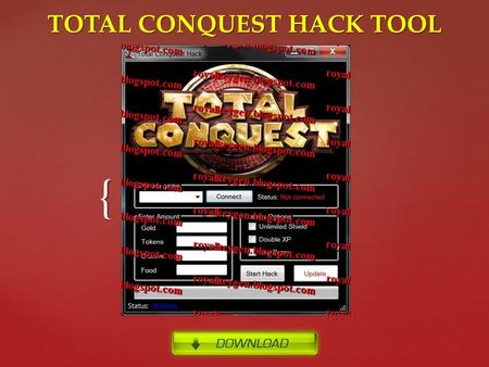 { TOTAL CONQUEST HACK TOOL.  Unlimited Gems Generator  Gold Generator  Grog Adder  Anti-ban Feature  Update System Features: