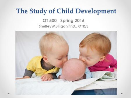 The Study of Child Development OT 500 Spring 2016 Shelley Mulligan PhD., OTR/L.