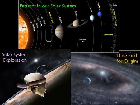 Patterns in our Solar System The Search for Origins Solar System Exploration.