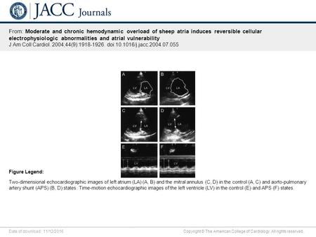 Date of download: 11/12/2016 Copyright © The American College of Cardiology. All rights reserved. From: Moderate and chronic hemodynamic overload of sheep.