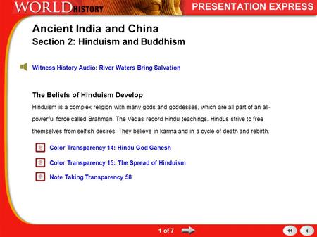 The Beliefs of Hinduism Develop Hinduism is a complex religion with many gods and goddesses, which are all part of an all- powerful force called Brahman.