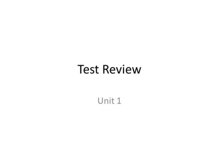 Test Review Unit 1. What factors likely contributed to the Neolithic Revolution? Climate change Increased in human population Trial and experimentation.